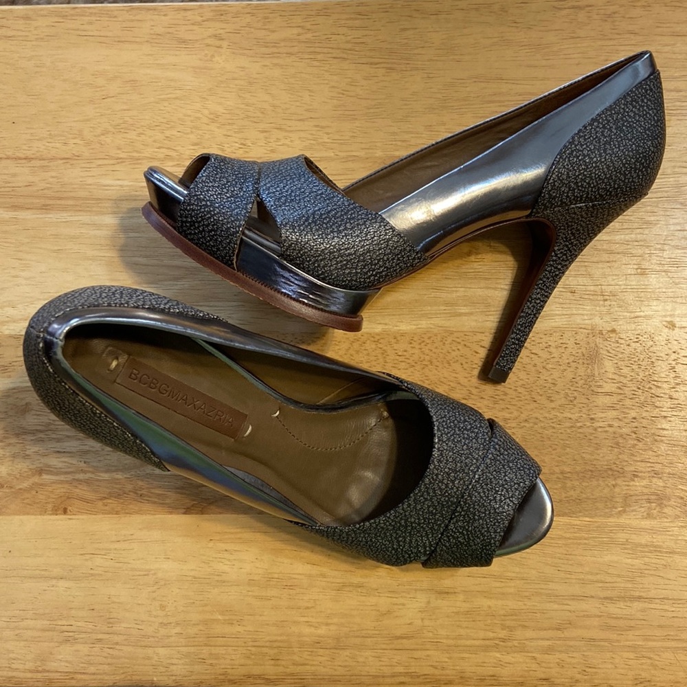 Bcbgmaxazria Double Stack Platform Stiletto Snake… - image 2